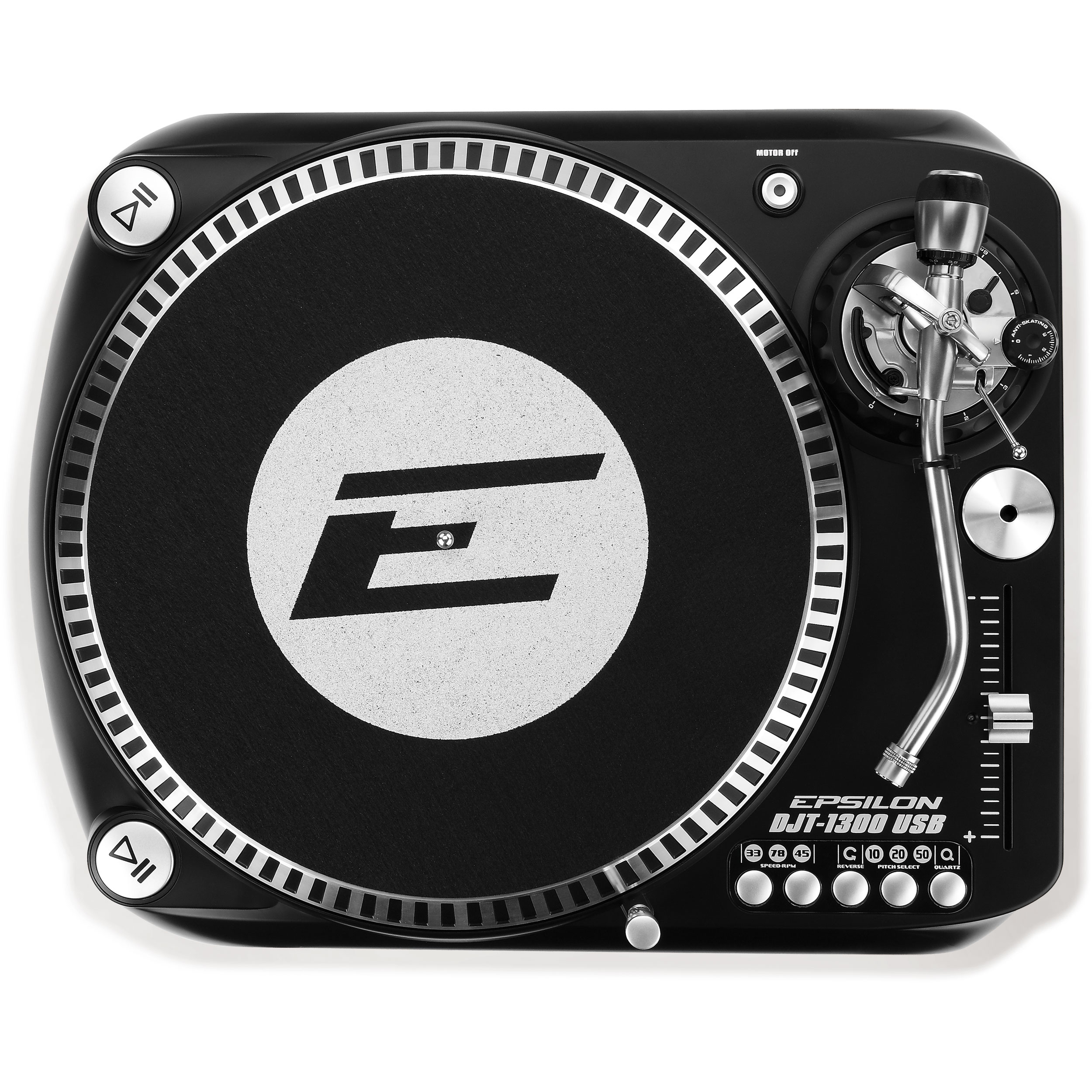 Silver Epsilon DJT-1300 USB DJ Turntable 